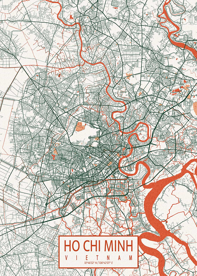 Ho Chi Minh Map Bohemian
