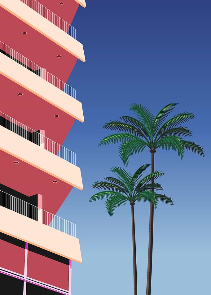 tropical hotel retro