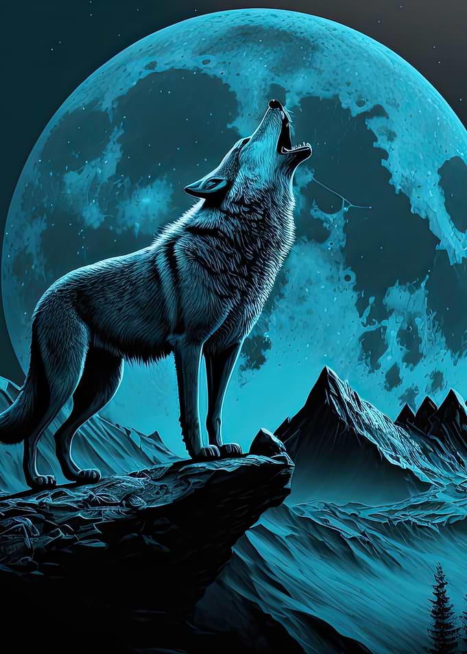 Wolves Under The Full Moon