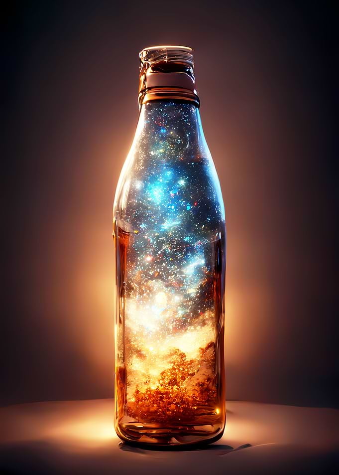 Milky way in a bottle