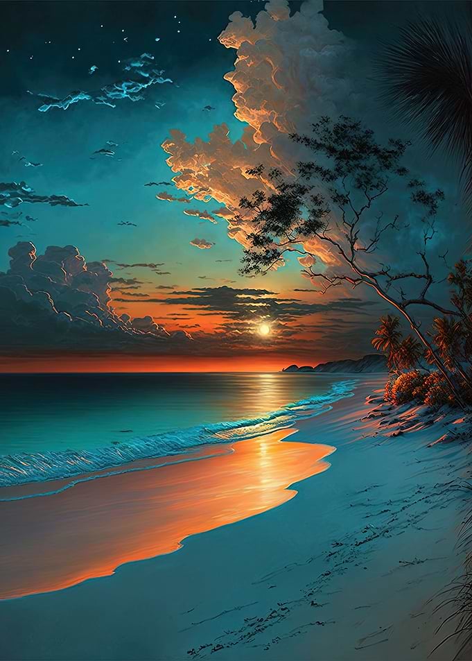 Teal Sunset Beach