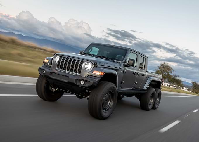 jeep on the road