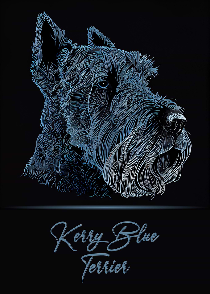 Elegant Kerry Blue Terrier
