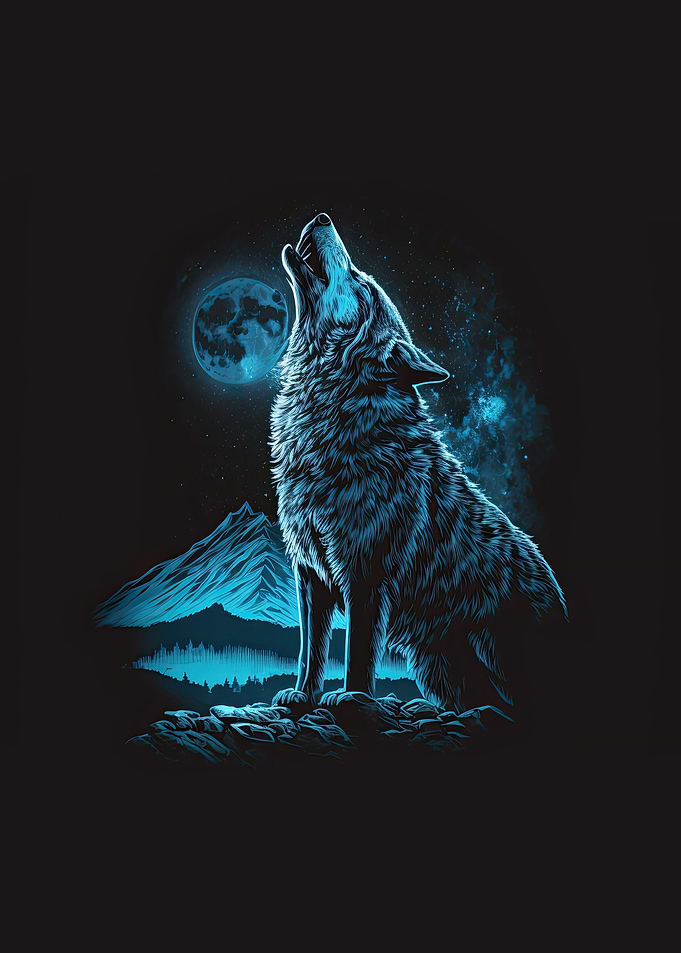 Wolves Under The Full Moon