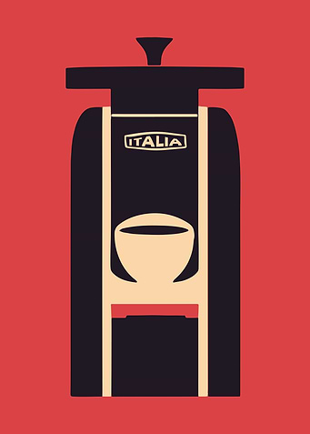 Old Coffee Machine Poster