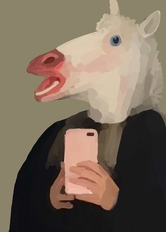 funny horse mask