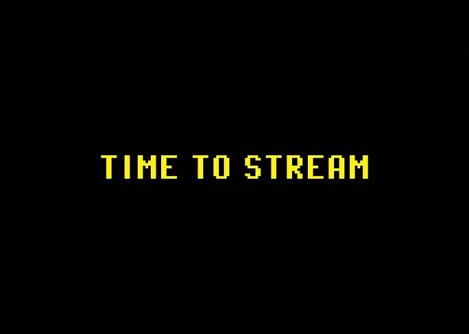 8bit yellow text time to