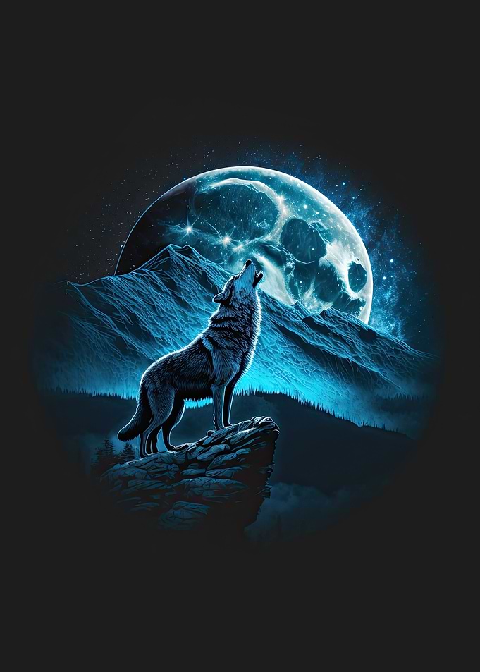 Wolves Under The Full Moon