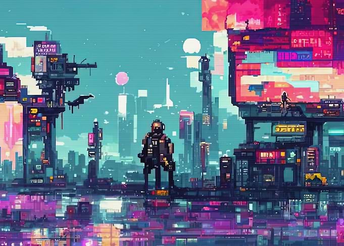 80s Neon City Cyberpunk