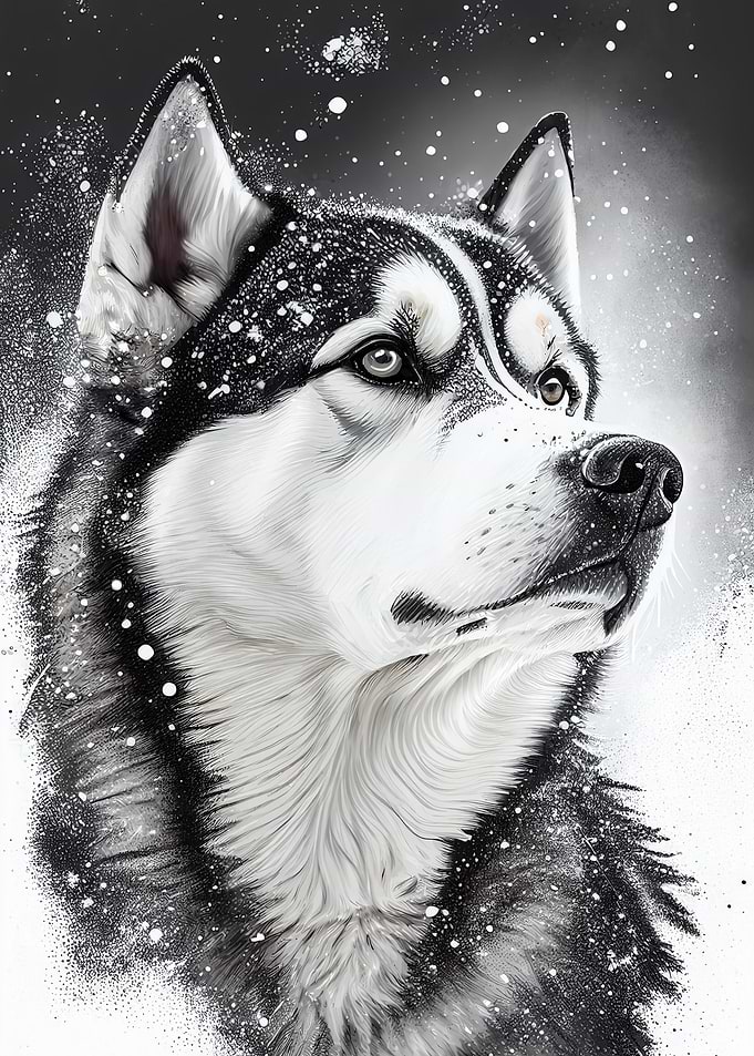 Husky Snow Animal