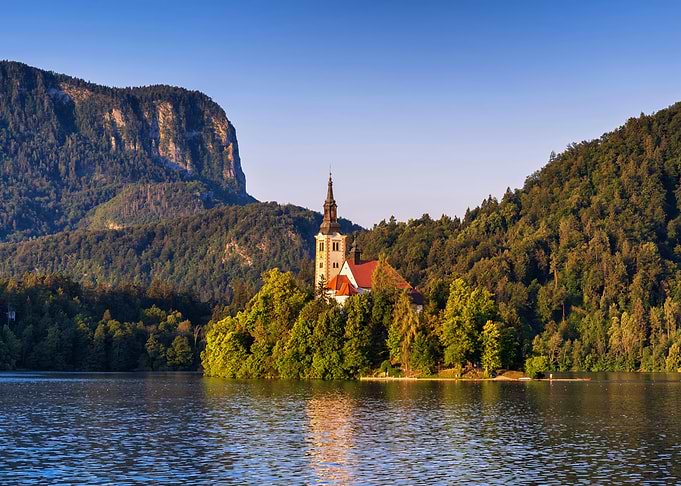Lake Bled At Sunrise