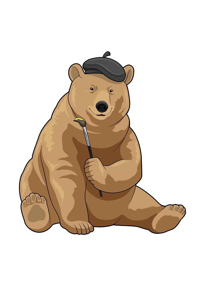 Bear Painter Paint brush