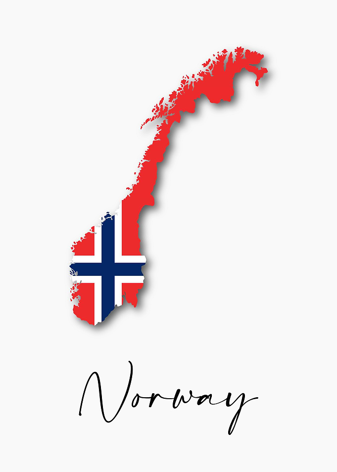 Norway Country Map Flag