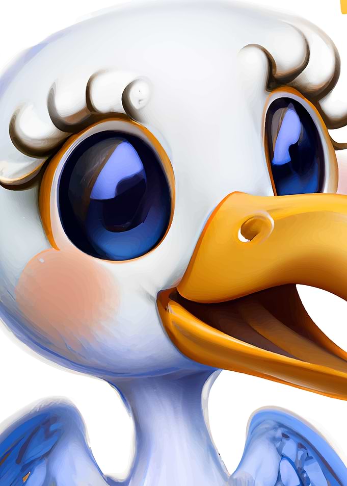 Cute Baby Stork