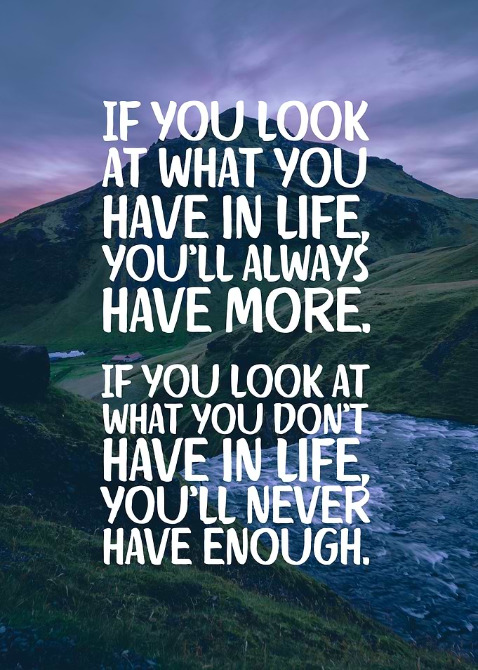 What you have