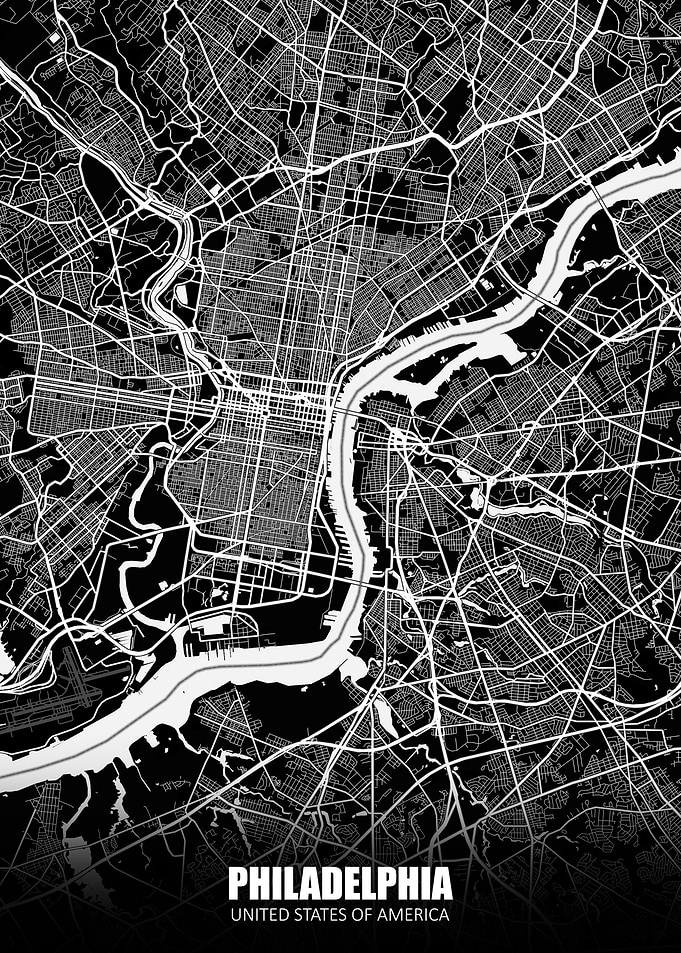 Philadelphia USA Dark Maps