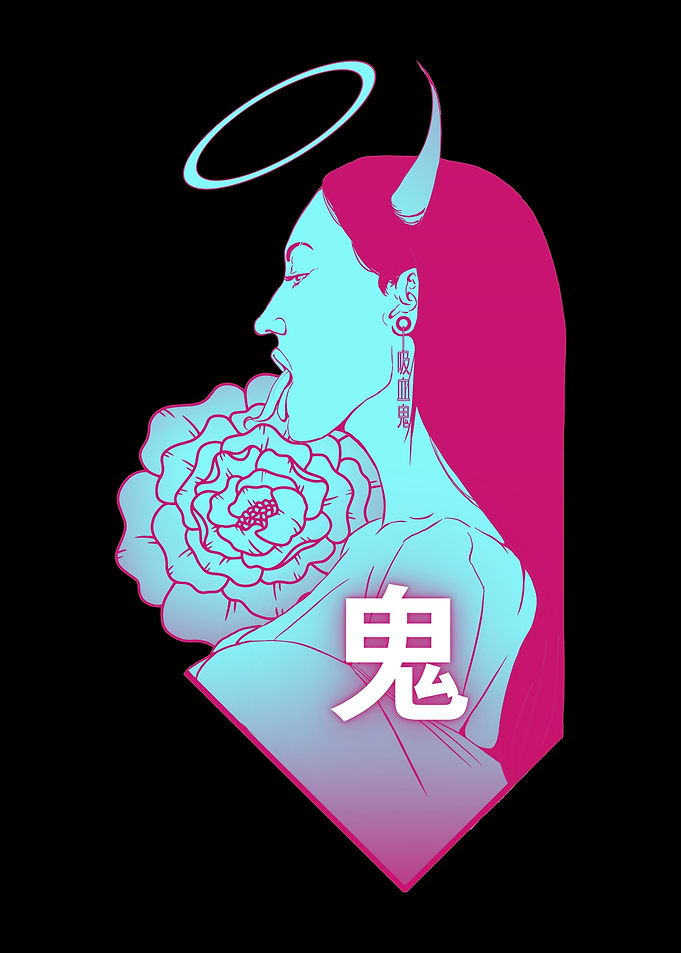 Japanese Oni Demon Girl