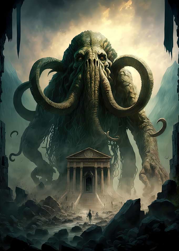 Giant Octopus Standing