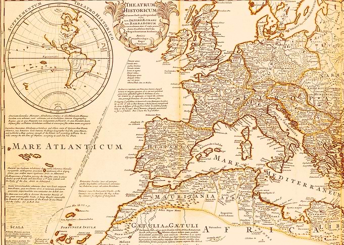 Vintage roman empire map