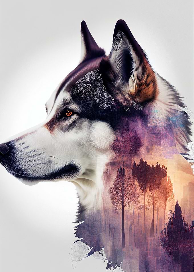 Husky Forest Dog