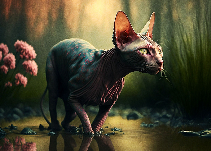 Cat In Forest