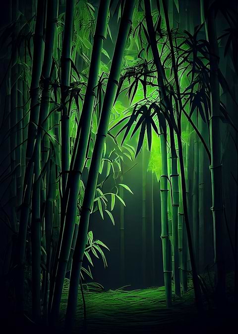 Tranquility of Bamboo — metal poster wall art