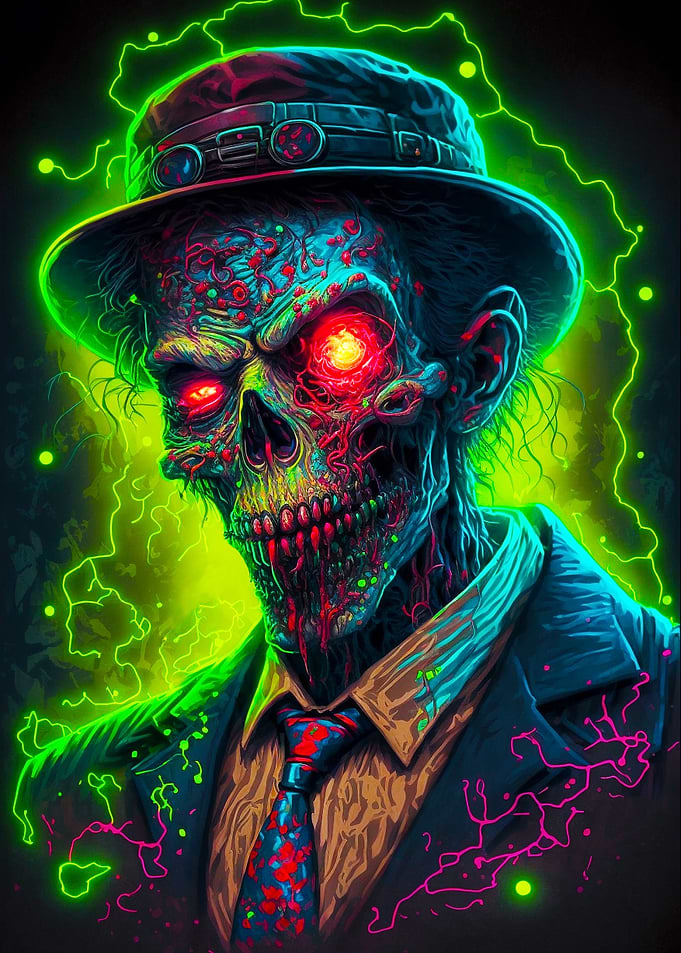 Gangster zombie with hat
