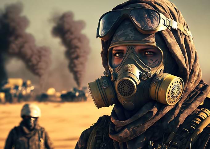 desert soldier smoke