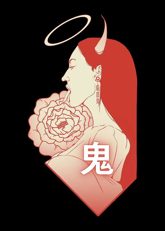 Japanese Oni Demon Girl