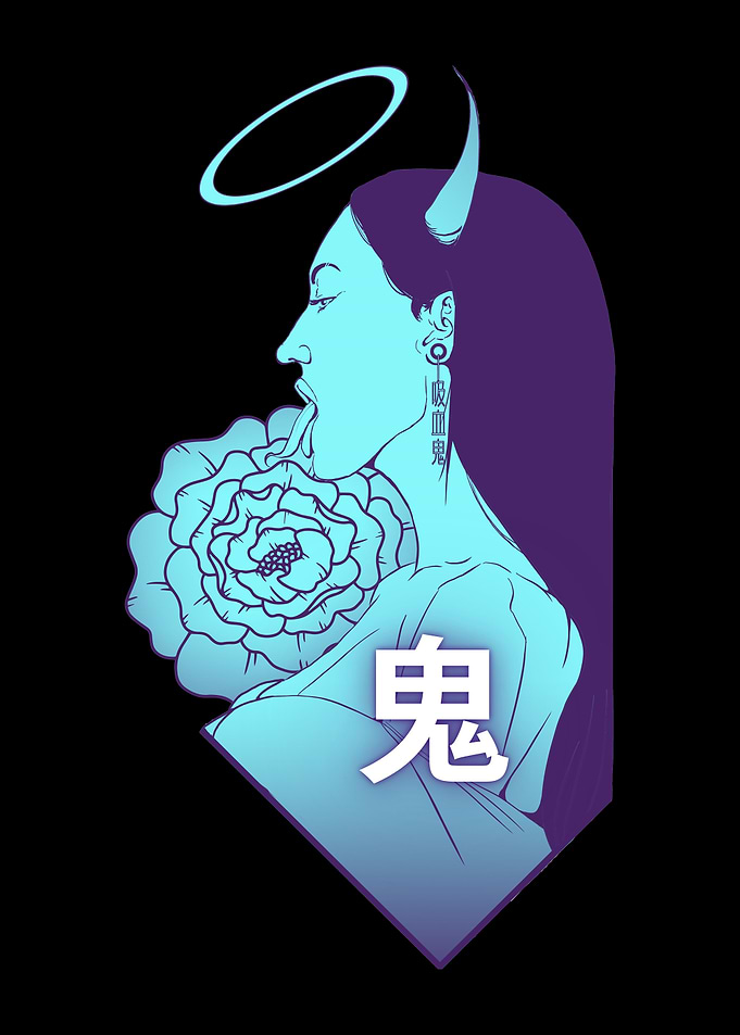 Japanese Oni Demon Girl