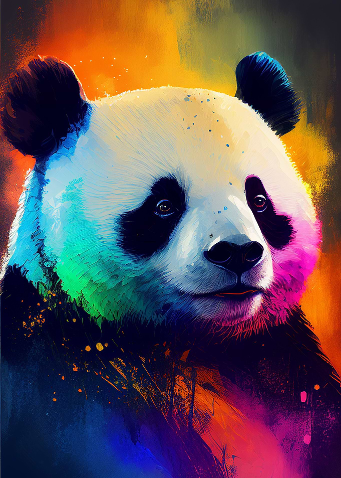 Panda Colorful Animal