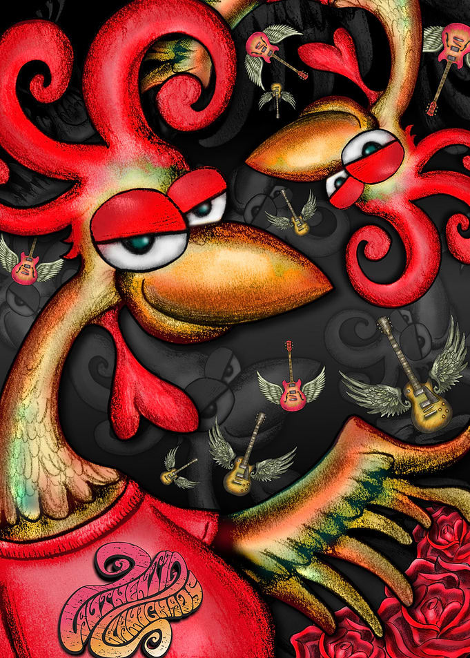 Funny rooster