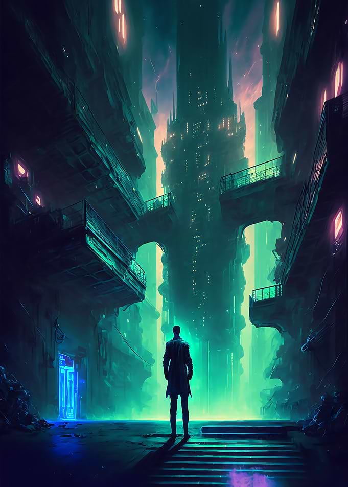 Sci fi Cyberpunk City Walk