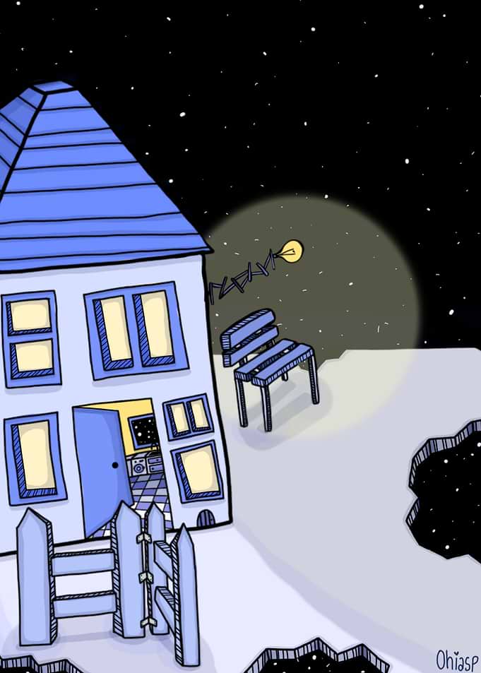 Maison sur la lune