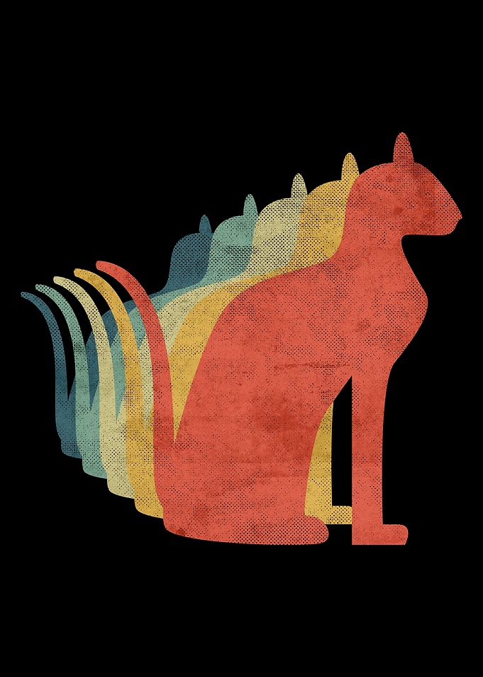 Sphinx Cat Retro Vintage