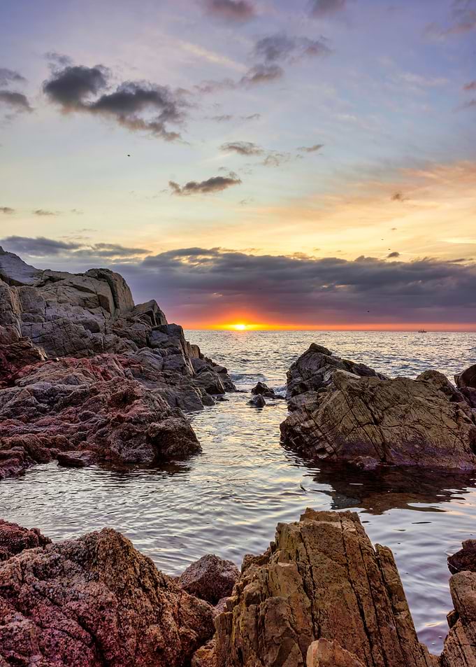 Coastal landscape sunset
