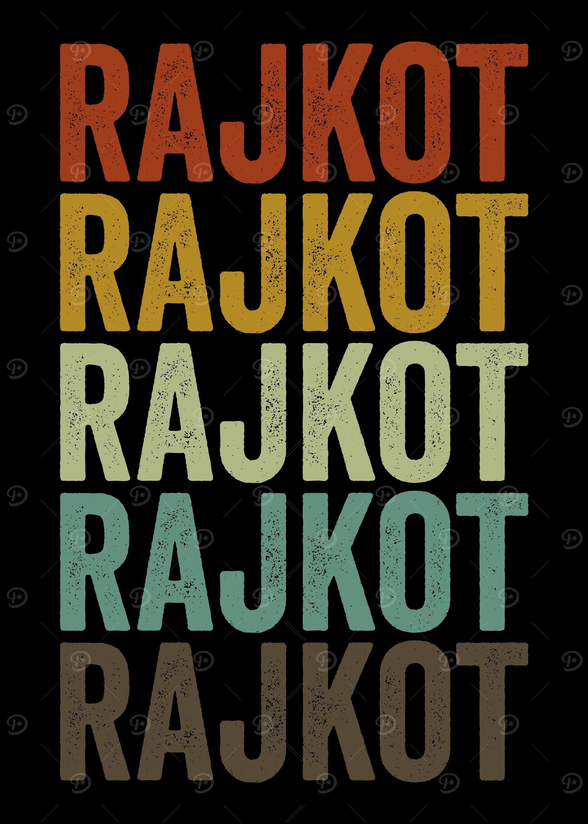 Rajkot India Retro Vintage