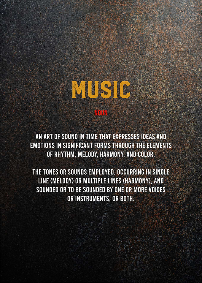 music definition text art