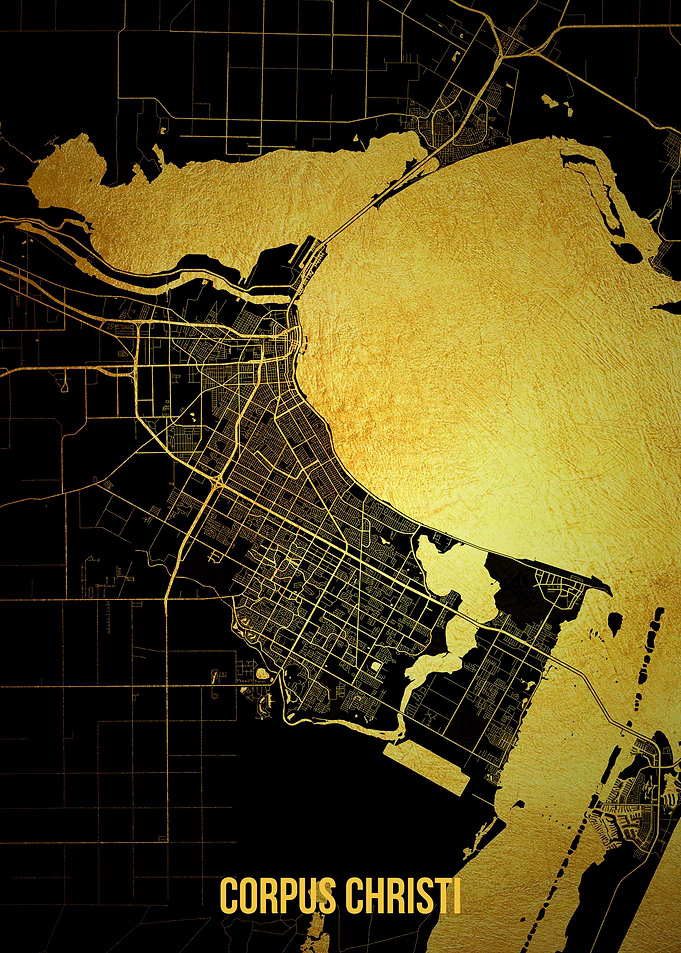 Corpus Christi gold map
