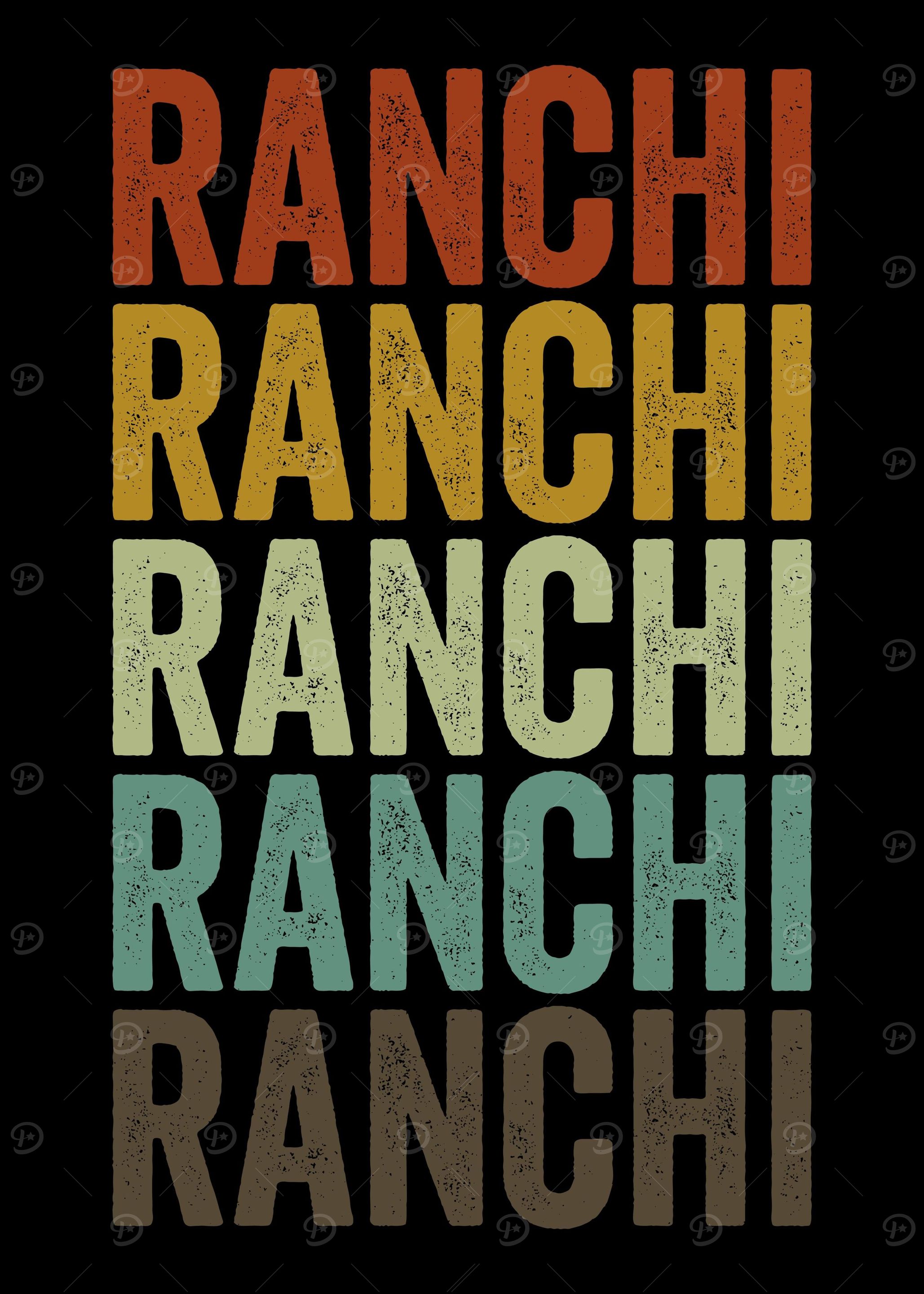 Ranchi India Retro Vintage