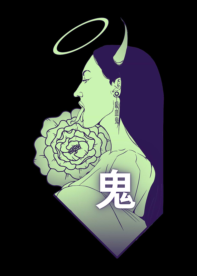 Japanese Oni Demon Girl