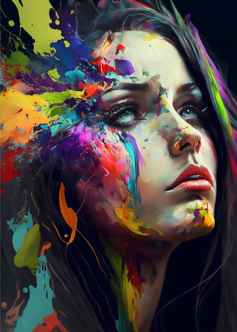 Colorful woman