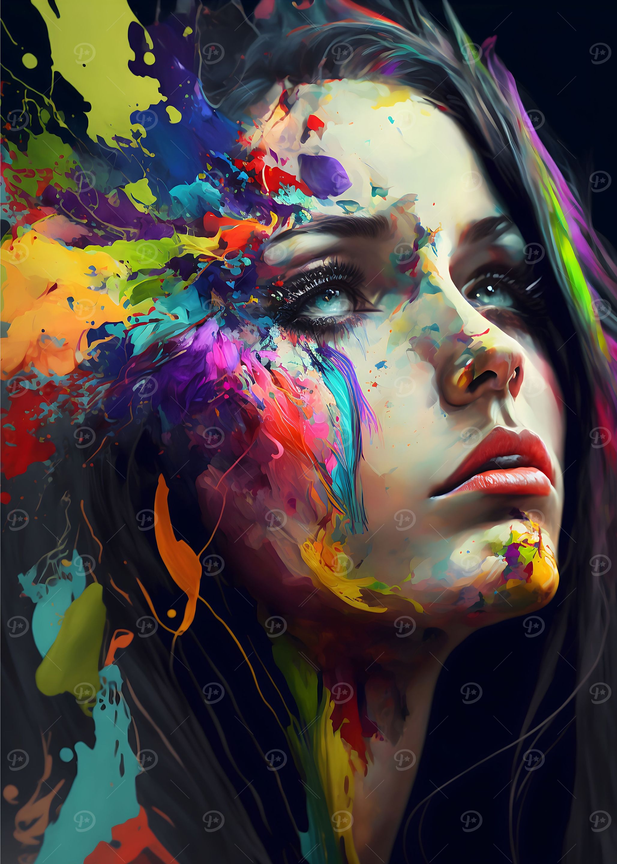 Colorful woman