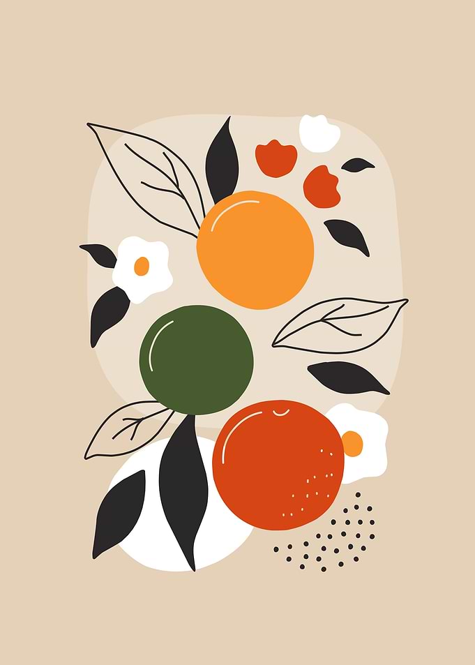 Abstract Fruit Art