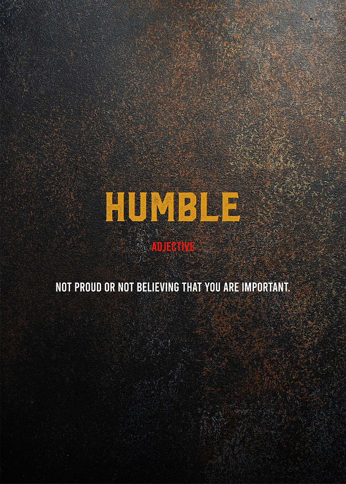humble definition text art