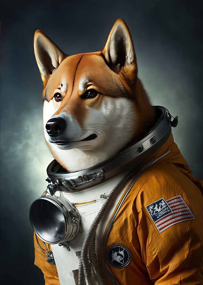 shiba inu astronaut