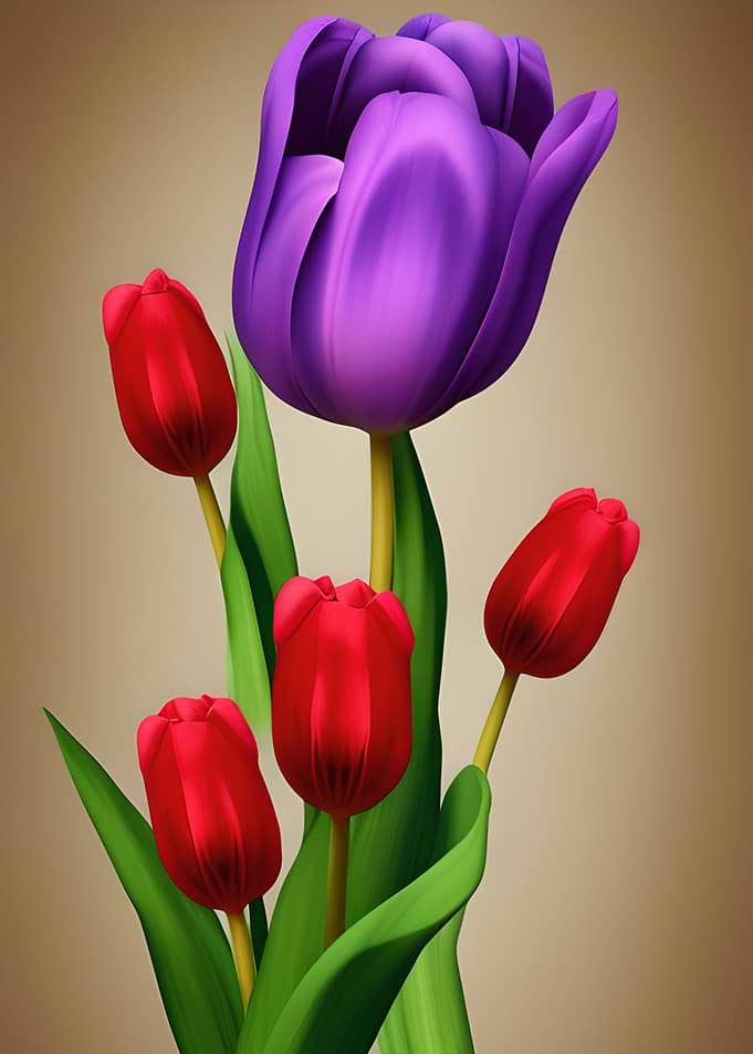 Flowers Vintage Tulip