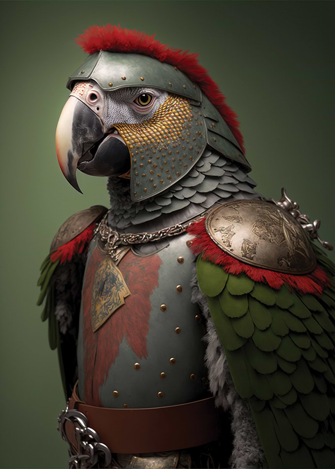 Fighting parrot