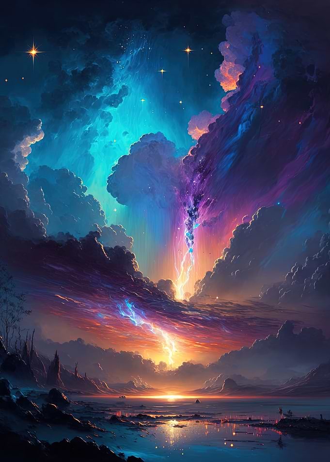 Epic Night Sky in Space
