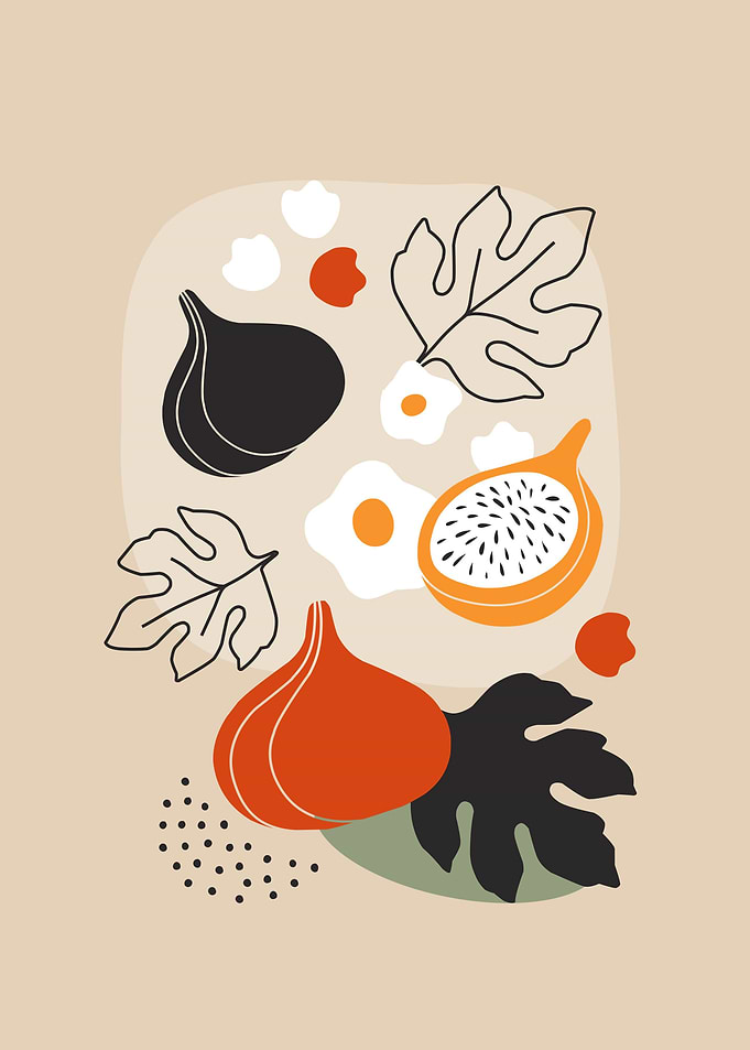 Abstract Fruit Art Decor